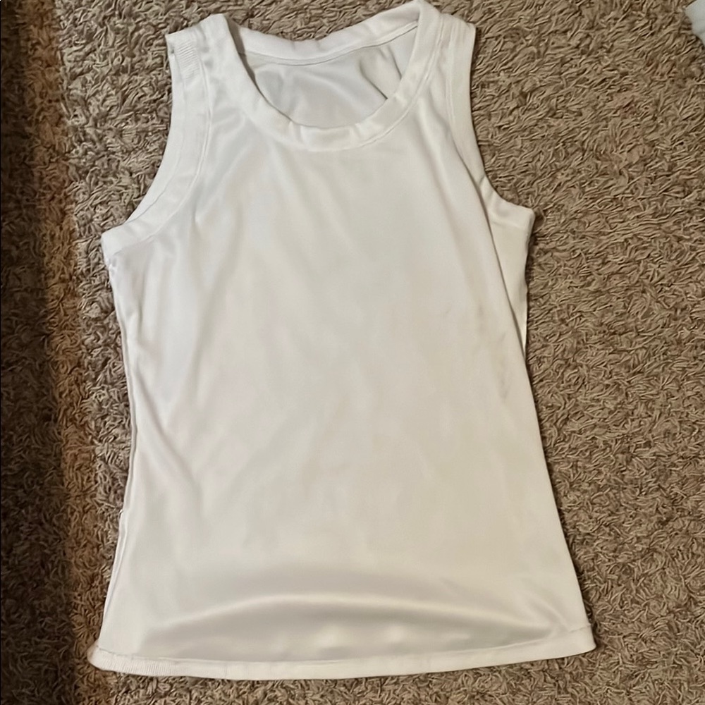 Women's White Sleeveless Top